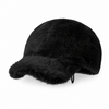 winter cap fluffy - zwart