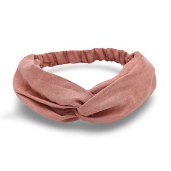 haarband effen - roos