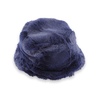 bucket hat - fluffy blauw