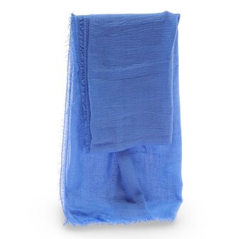 sjaal effen - blauw