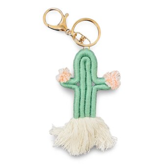 Sleutelhanger boho cactus - groen