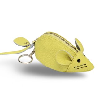 Geldbeugel Mouse leder - geel