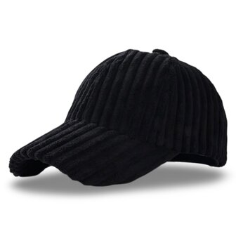 winter cap Corduroy II - zwart