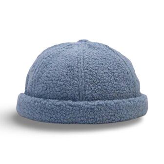 beanie curl - blauw