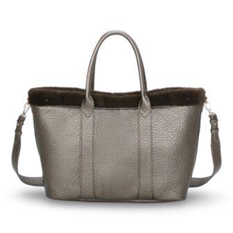 handtas XL Catania - metallic taupe