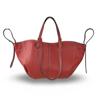 handtas leder Messina - rood