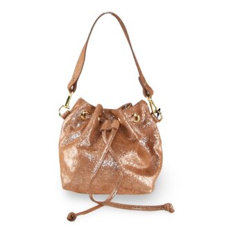 schoudertas leder Trapani - cognac