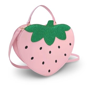 schoudertas Strawberry - roos