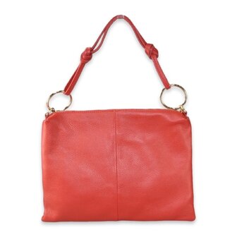 schoudertas leder Dune - rood