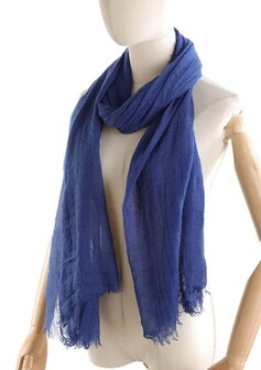 sjaal effen donkerblauw