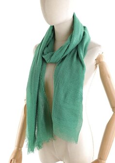 sjaal effen groen