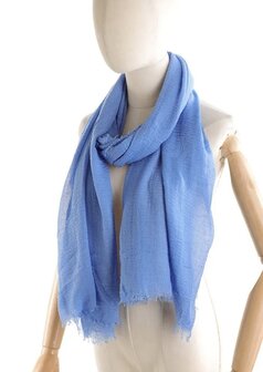 sjaal effen blauw
