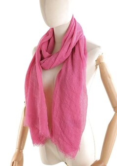 sjaal effen fuxia