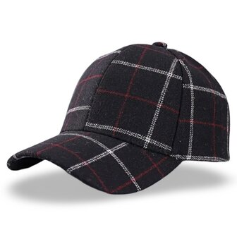 *COMING SOON* winter cap Grid - zwart