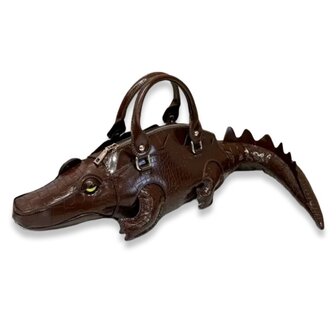 *COMING SOON* schoudertas Alligator - donkerbruin