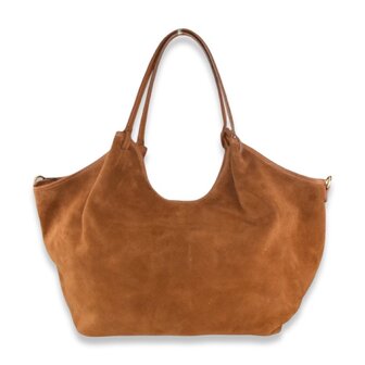 *COMING SOON* Handtas leder Aspra - caramelbruin