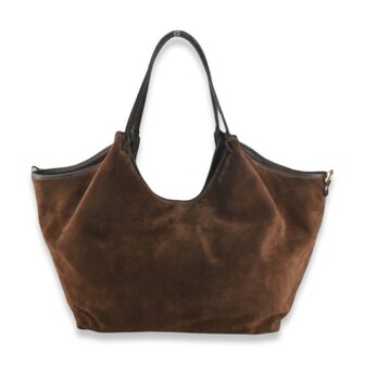 *COMING SOON* Handtas leder Aspra - donkerbruin