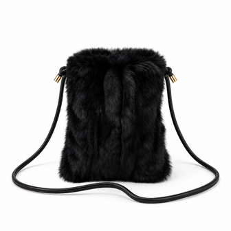 Schoudertas Fluffyness - zwart
