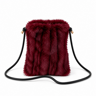 Schoudertas Fluffyness - burgundy