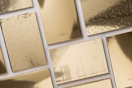 Gold Coriandoli A5 Notebook