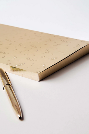 Gold Coriandoli A5 Notebook