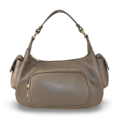 handtas leder Palermo - taupe