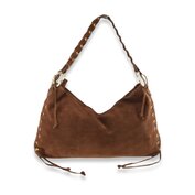 *COMING SOON* XL schoudertas leder Tudia - caramelbruin