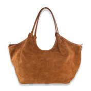 *COMING SOON* Handtas leder Aspra - caramelbruin